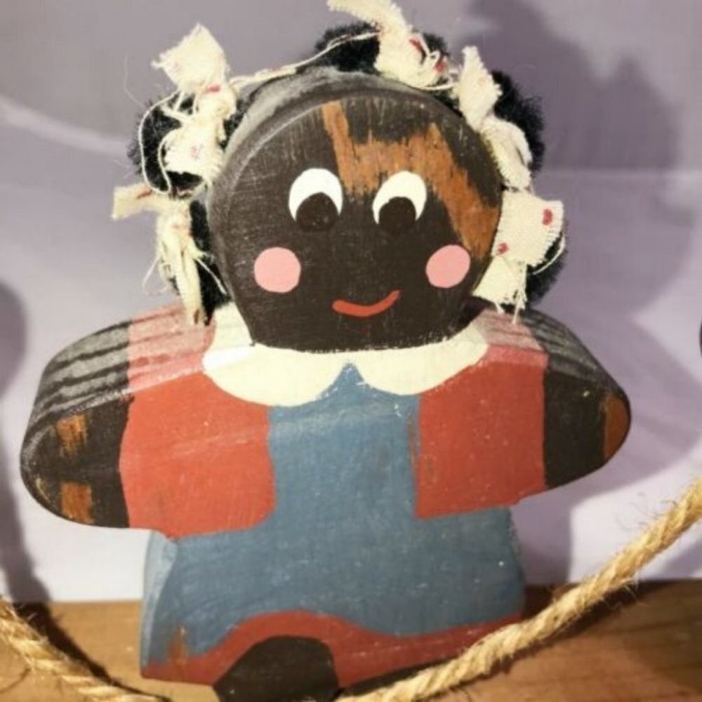 Vintage 1986 By Country Creations Wooden Folk Art Hand Painted American girl - Picture 9 of 12